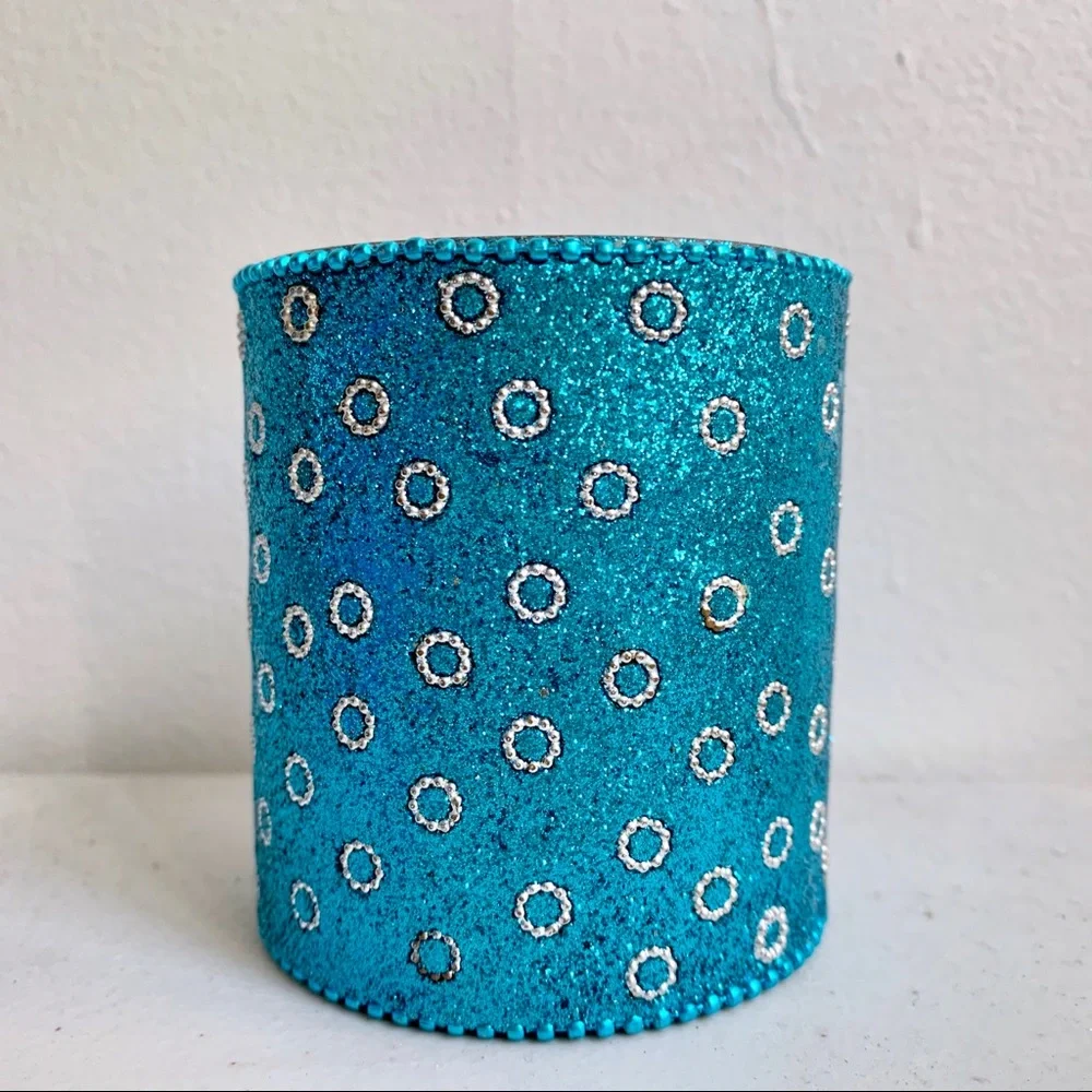 Blue sparkly pencil pen holder desk organization fairy girly glitter Y2K school